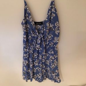 Blue floral romper